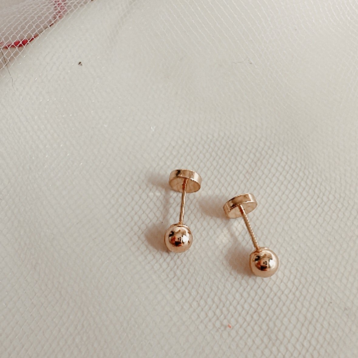 Caravanas abridores bolita oro18k ♥️