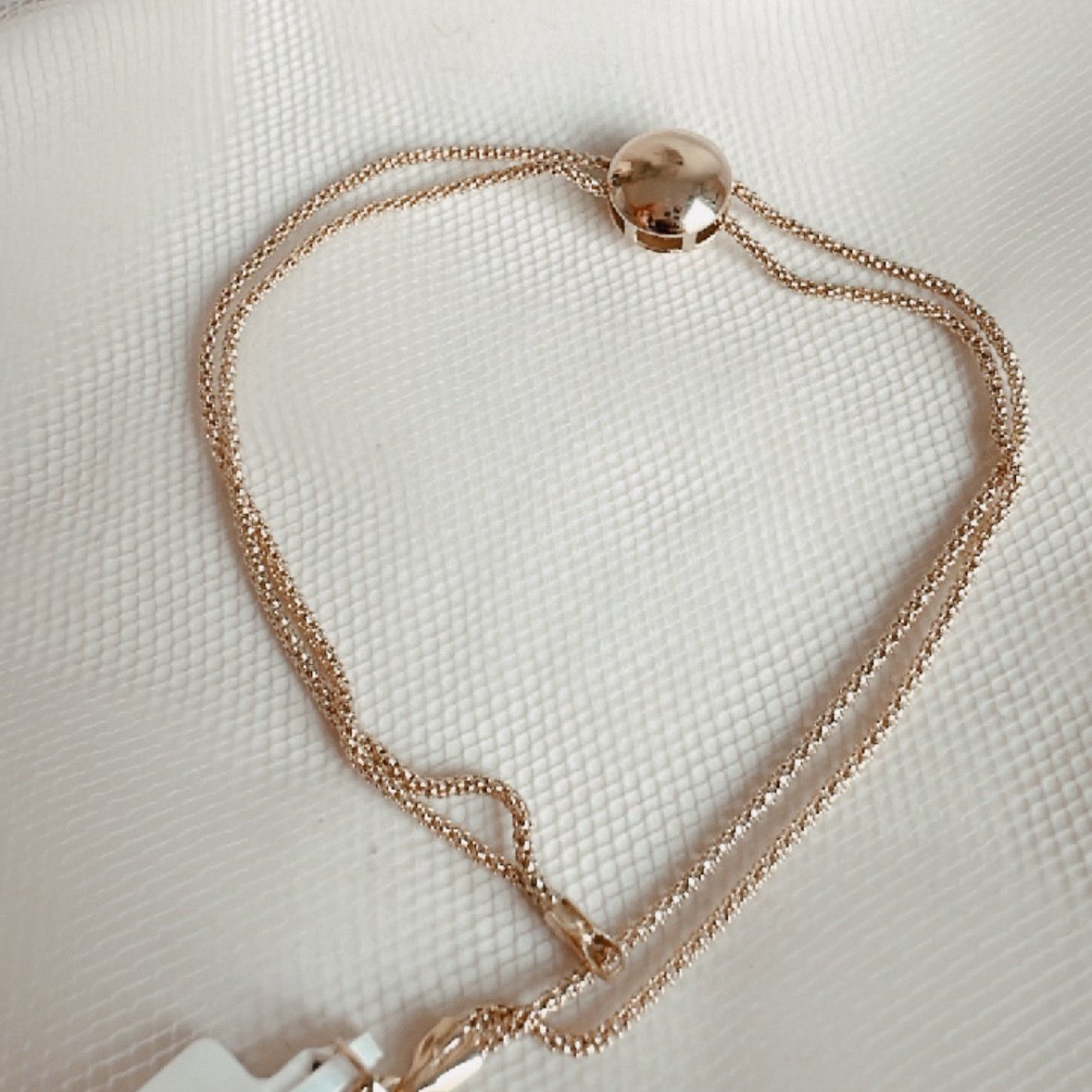 ob101 Pulsera doble oro 18k con dije central