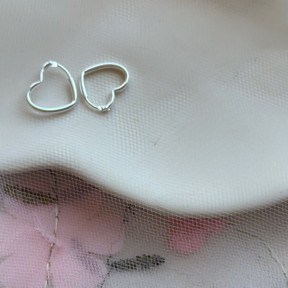 Aros corazón plata 925