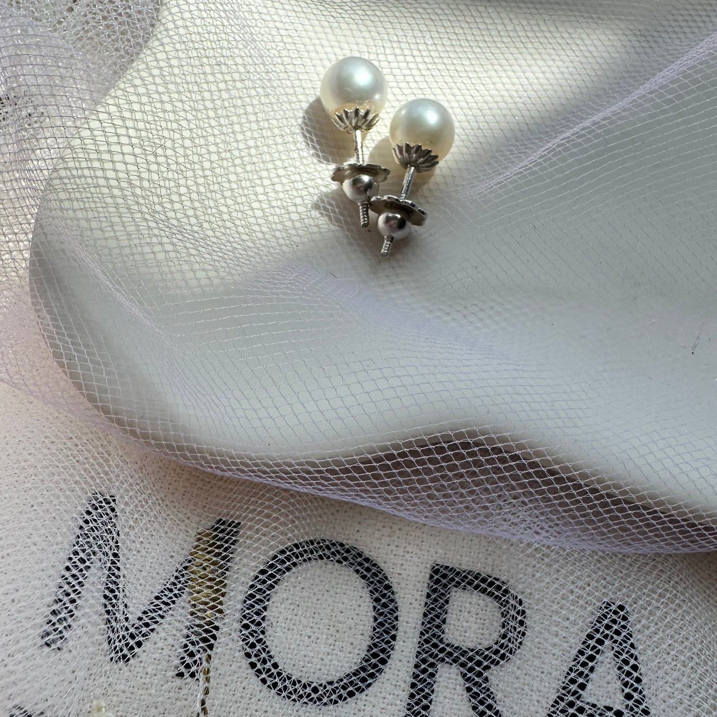 Caravanas perlas cultivo 7mm plata 925