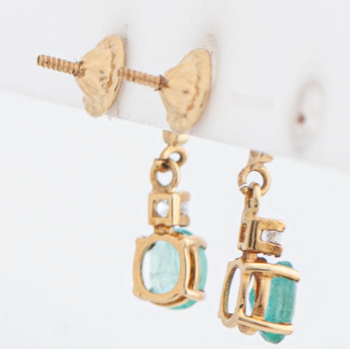 Caravanas oro 18k, circonias