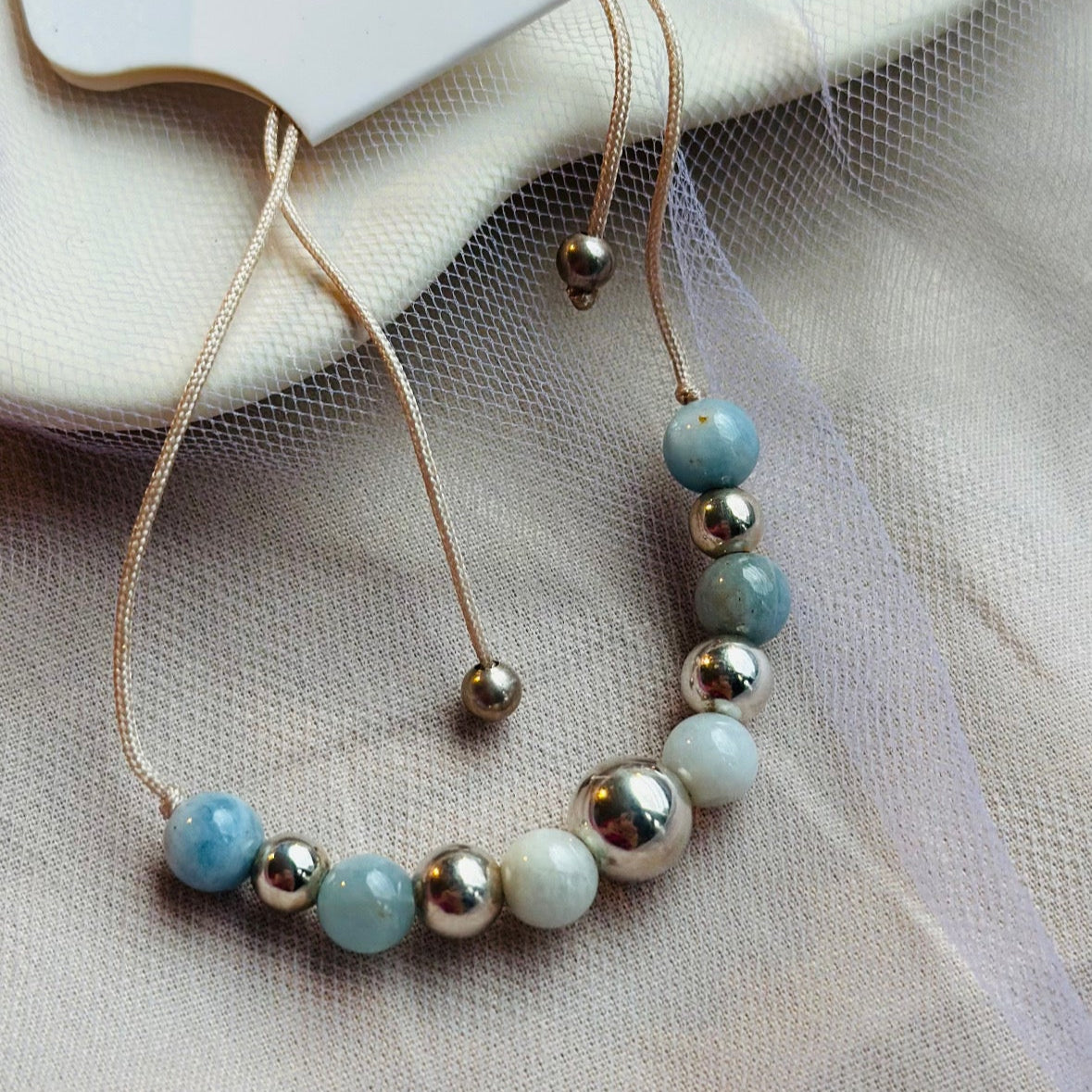 Pulsera cuarzo azul 🔹 y plata 925