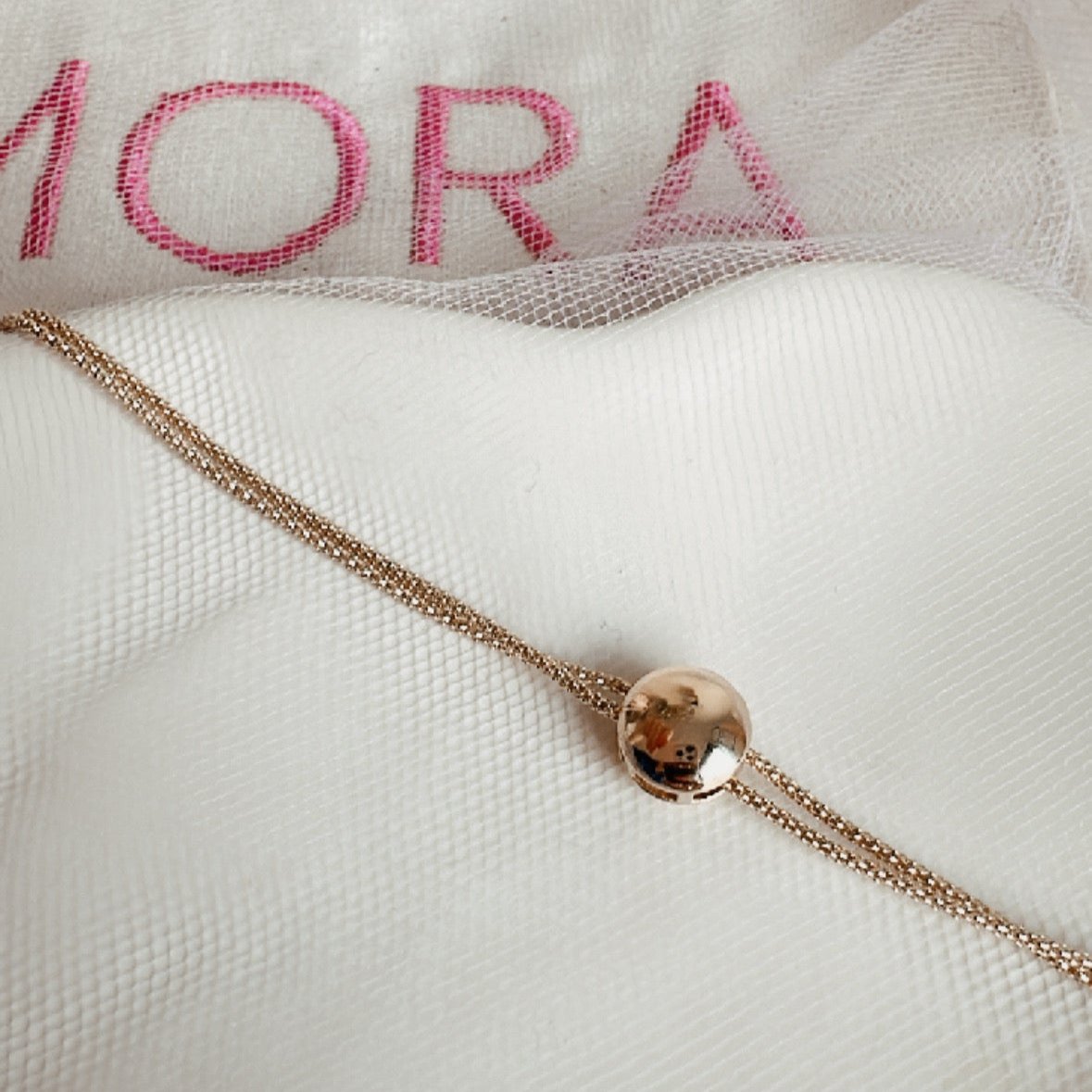 ob101 Pulsera doble oro 18k con dije central