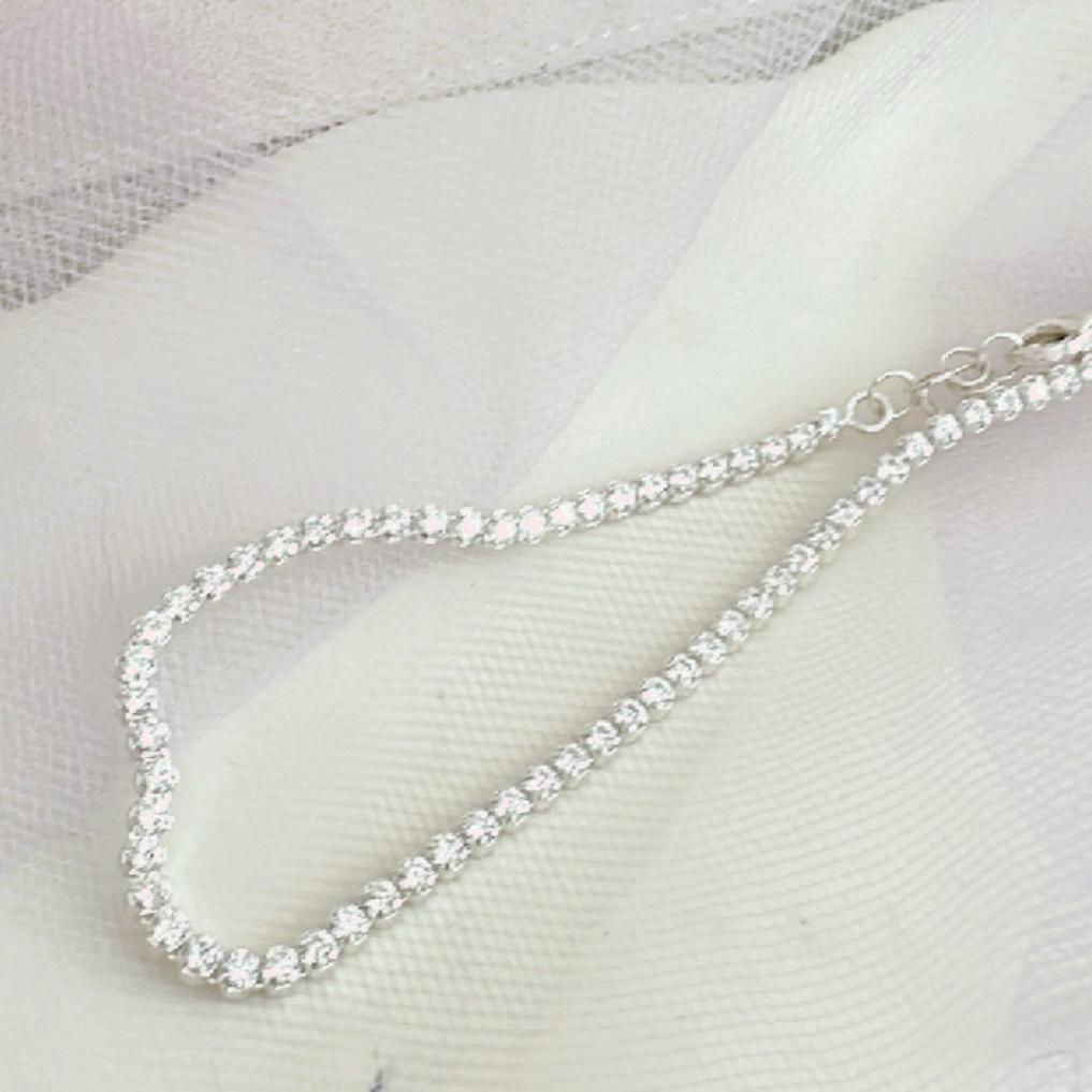 pb151 Pulsera tennis plata 925