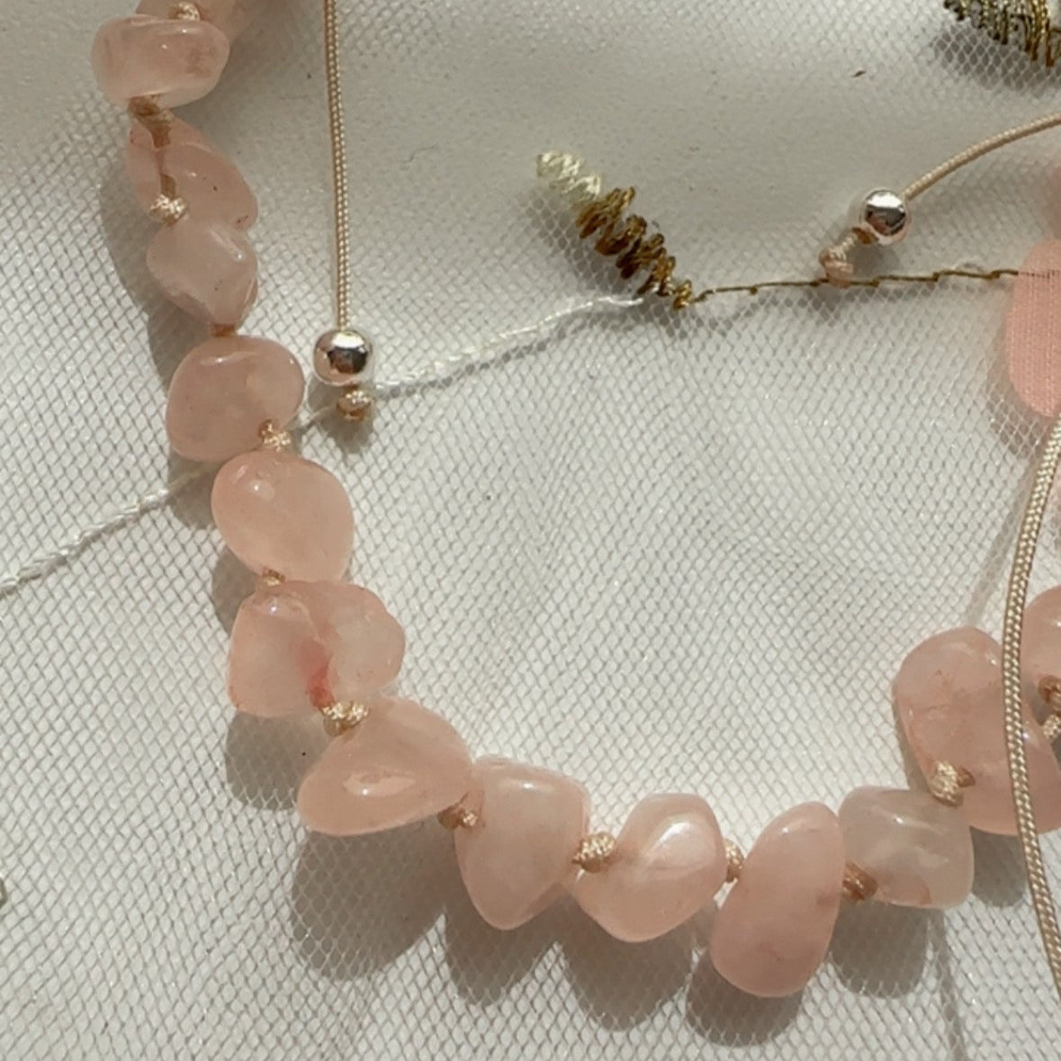 Collar Piedras Naturales - Cuarzo rosa 💗