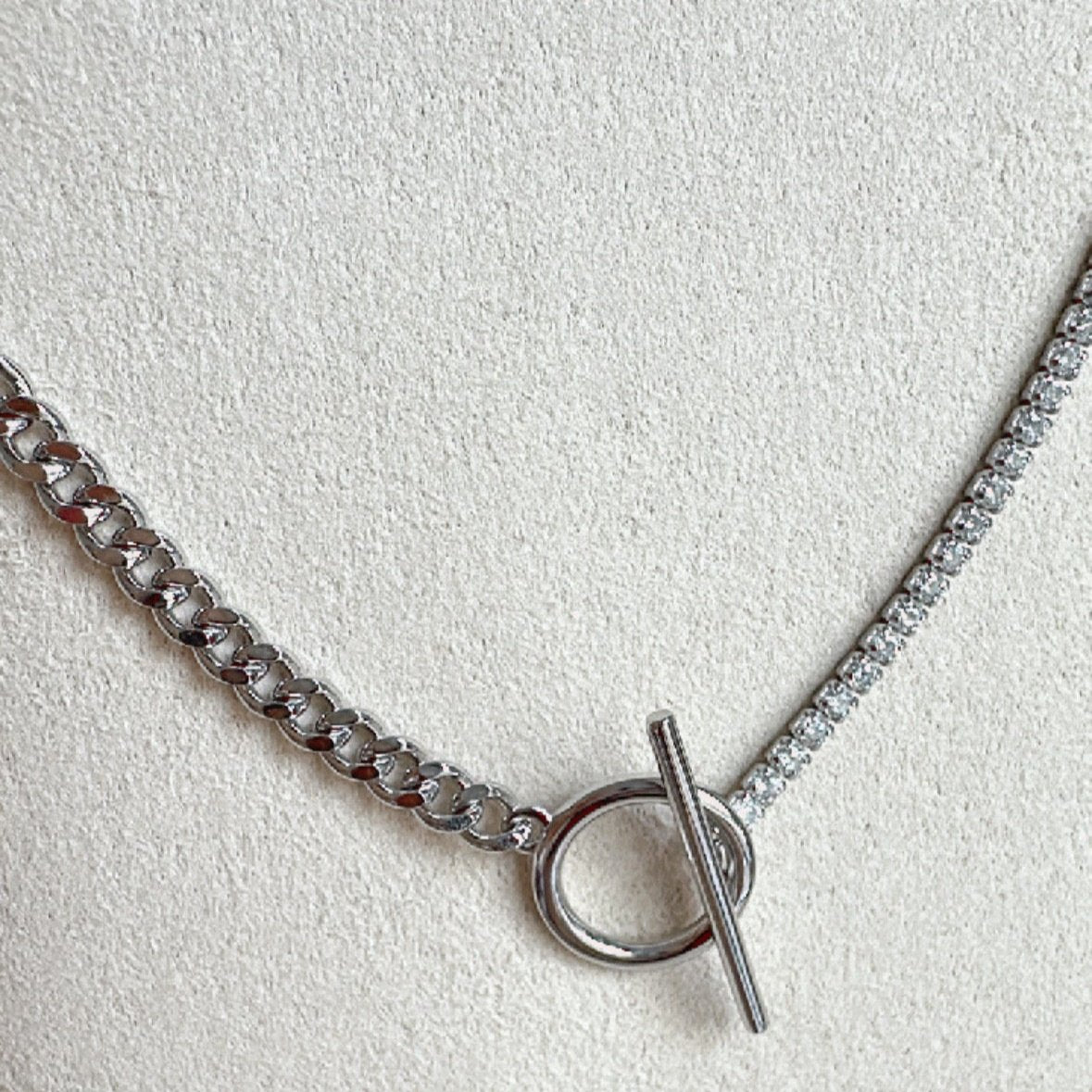 ps113 Collar Mitad Cadena Mitad TENNIS