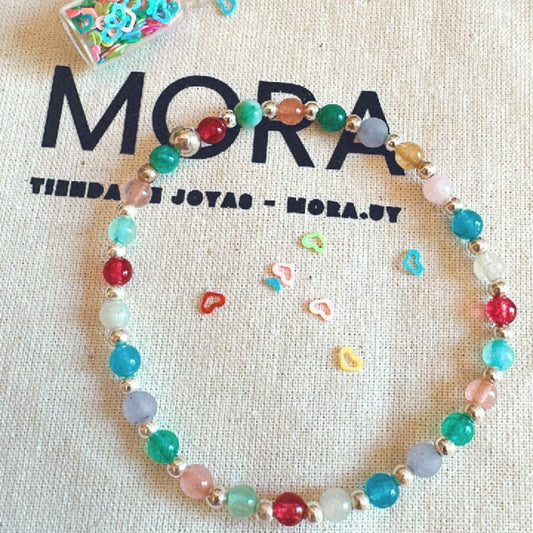Pulsera elástica rainbow 🌈 4mm