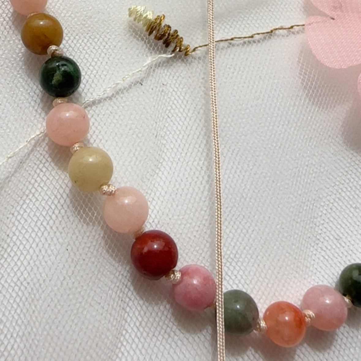 Collar Piedras Naturales - Jade otoño