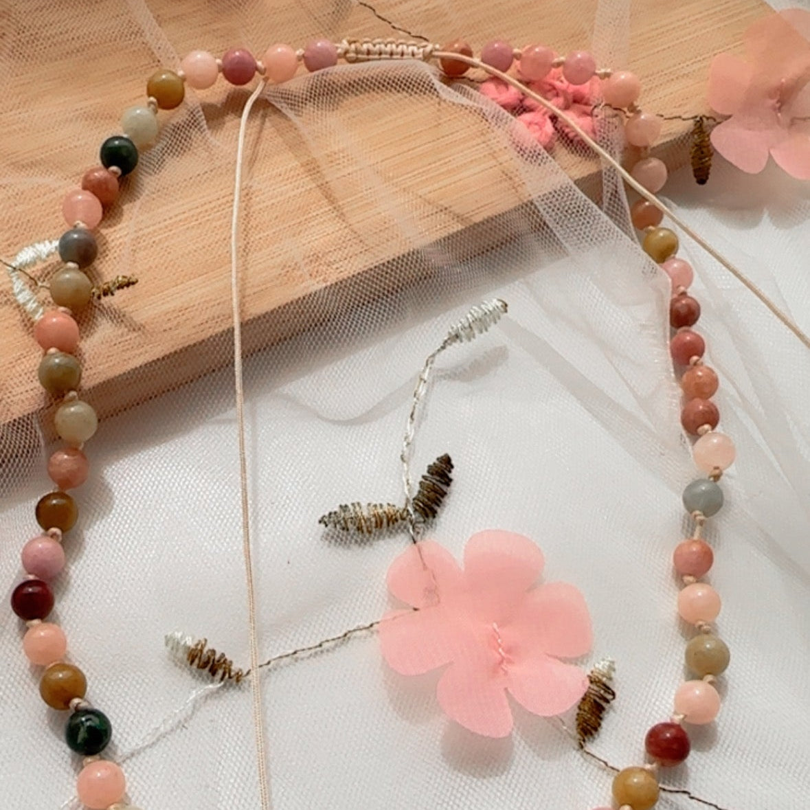 Collar Piedras Naturales - Jade otoño