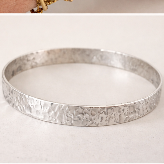 Esclava plata 925 martillada (PB319)