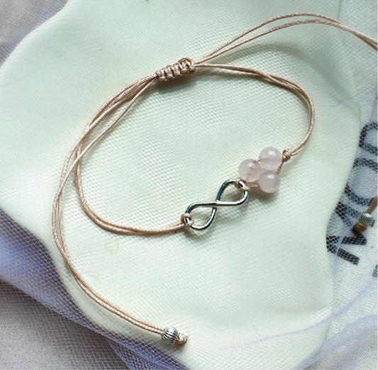Pulsera 3 nietas 💜 cuarzo y plata 925
