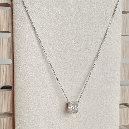 Cadena con dije tubo plata 925
