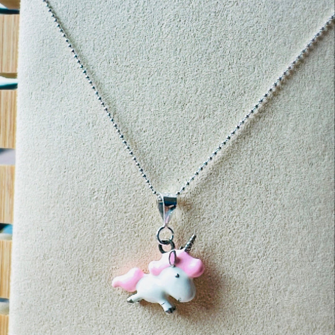 Conjunto cadena y dije unicornio
