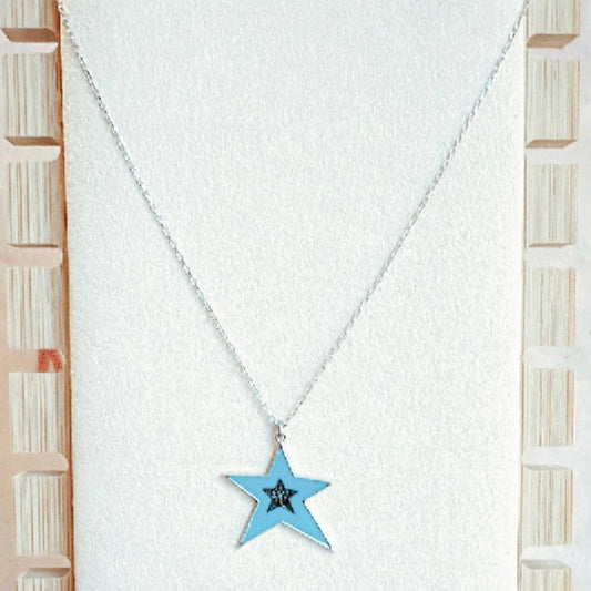 ps125 cadena con estrella turquesa