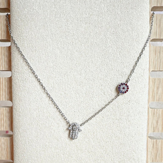 ps080 - Cadena plata 925 Hamsa