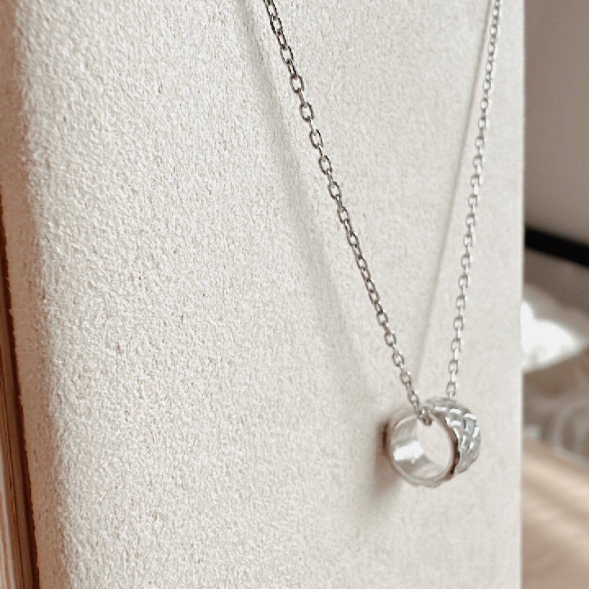 Cadena con dije tubo plata 925