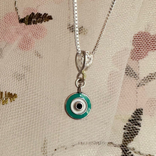 Cadena veneciana + dije ojito turco – Plata 925