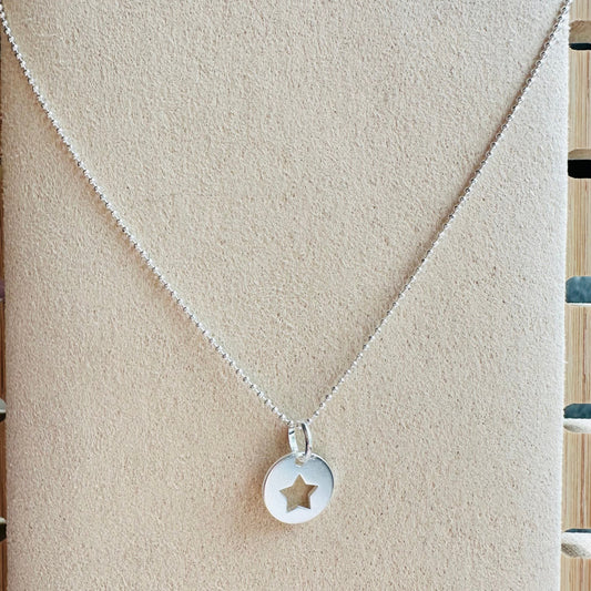 Conjunto cadena y dije estrellita plata 925