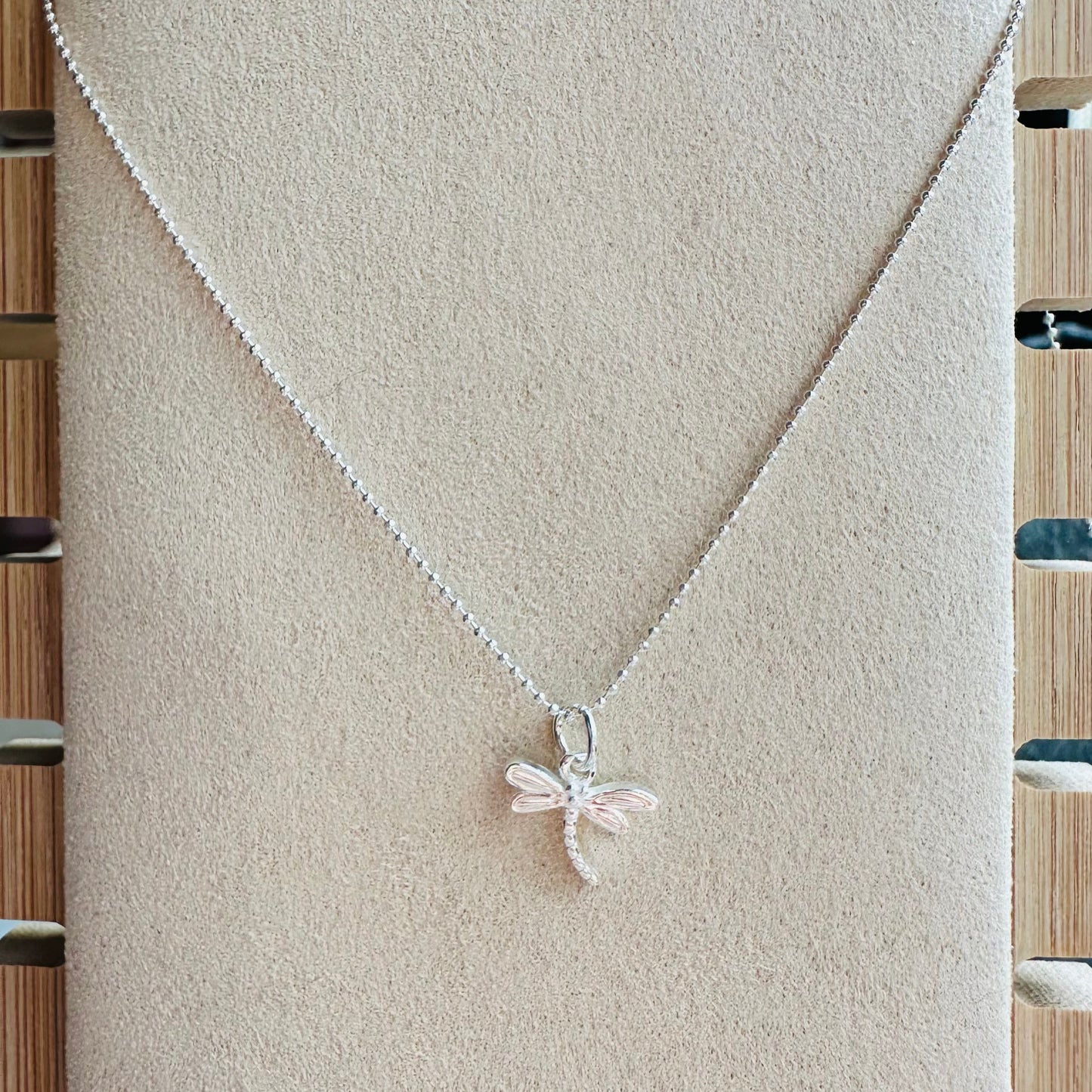 Conjunto cadena y dije libélula plata 925