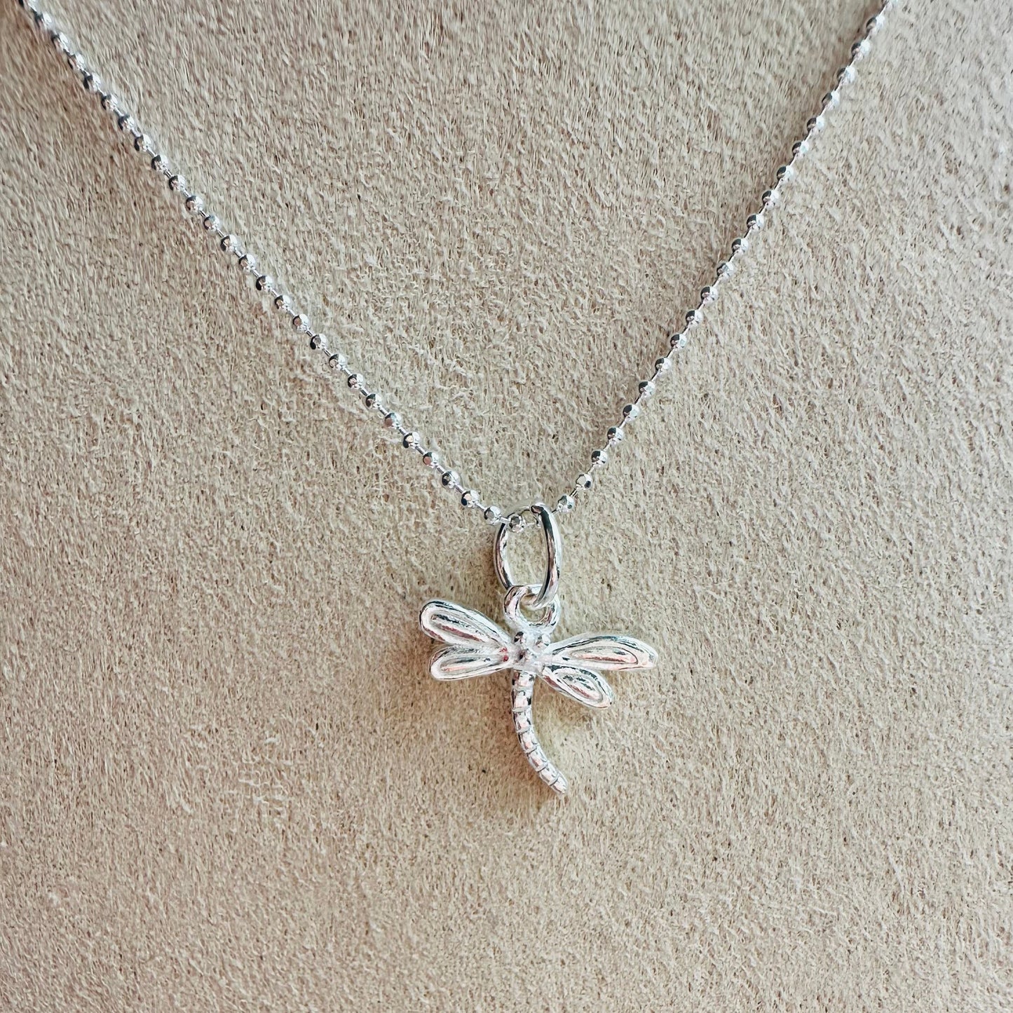 Conjunto cadena y dije libélula plata 925