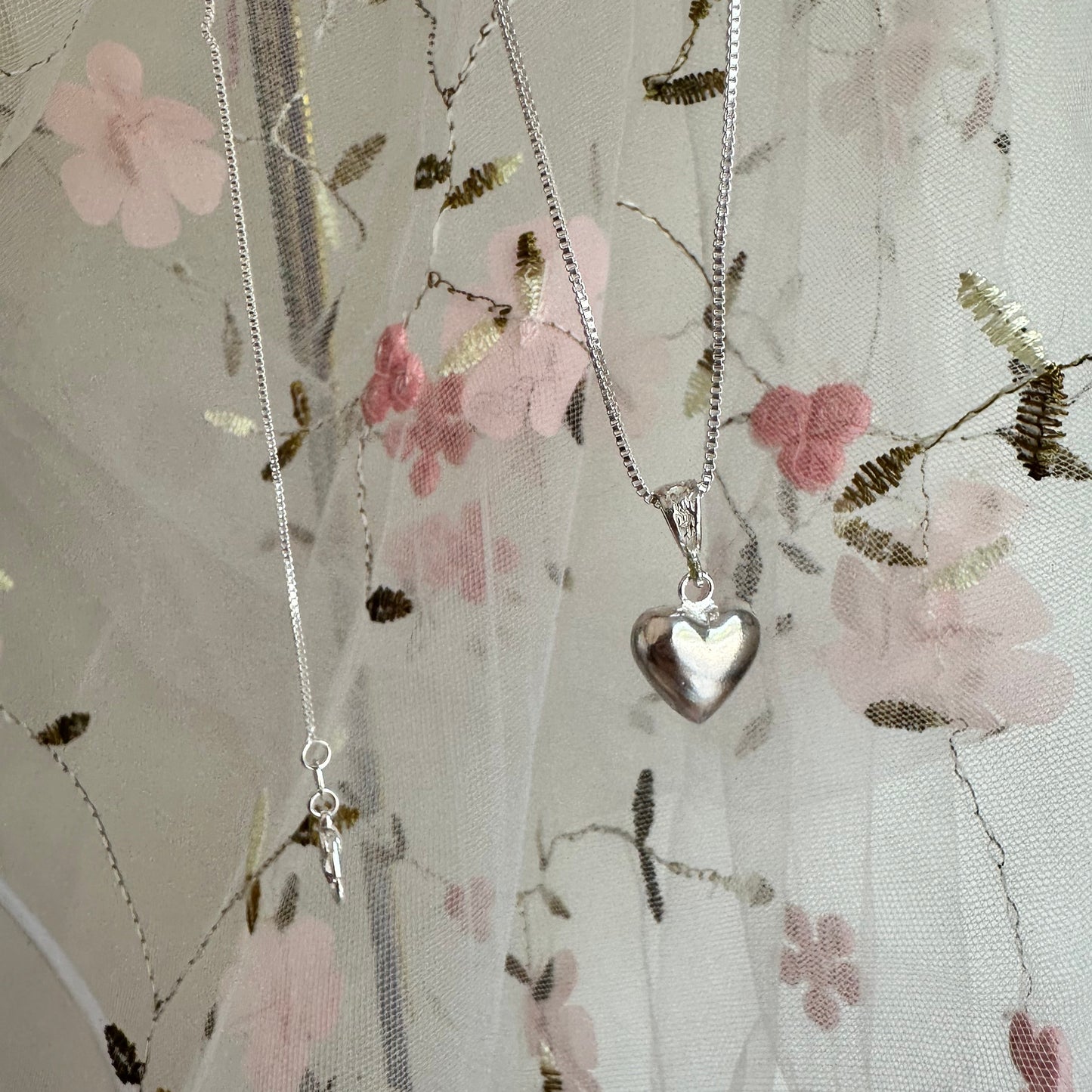 Cadena veneciana + dije corazón ❤️ – Plata 925