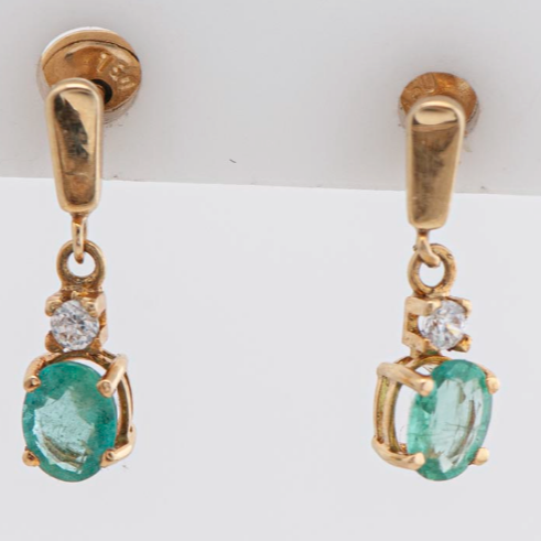 Caravanas oro 18k, circonias